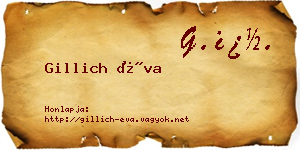 Gillich Éva névjegykártya