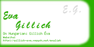 eva gillich business card